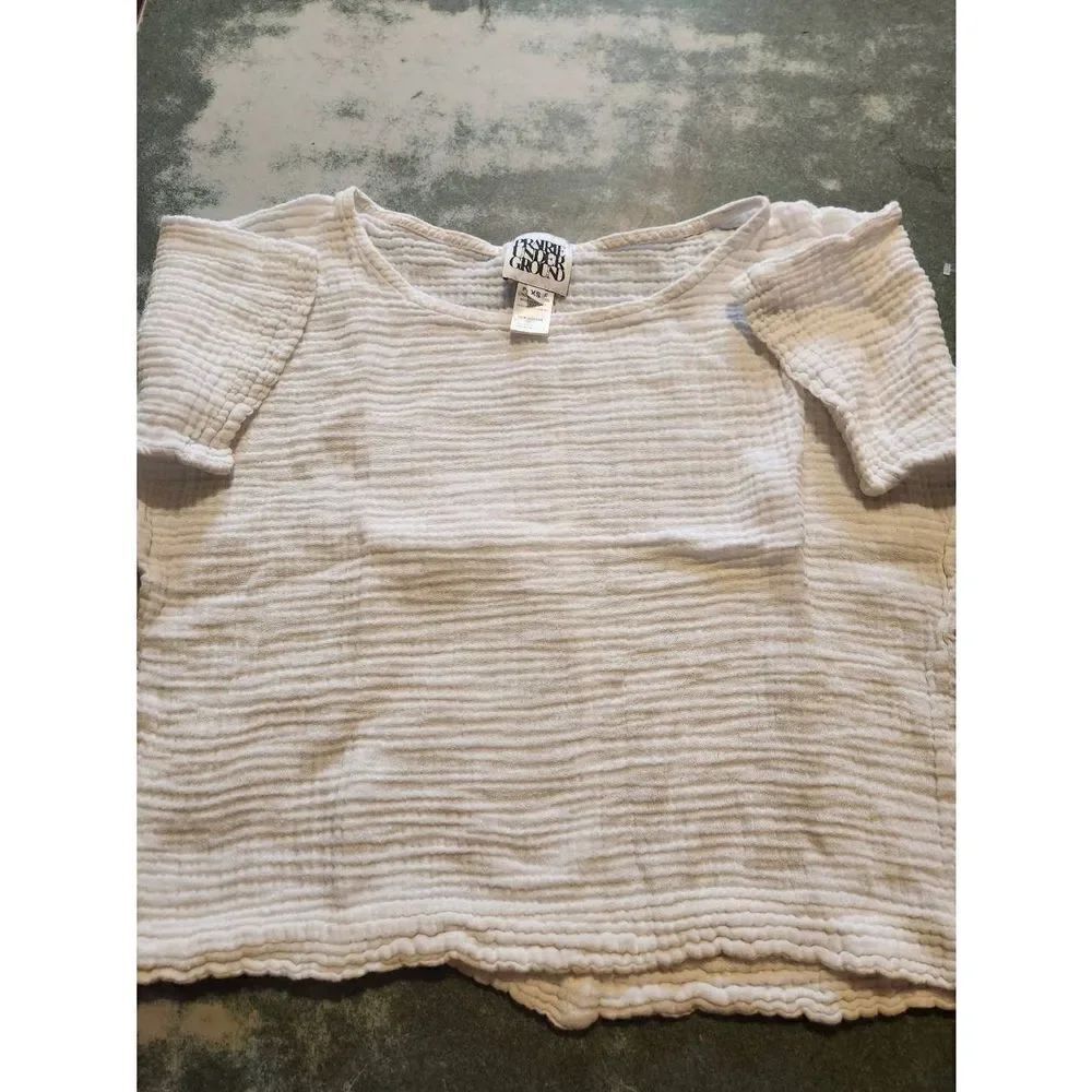 Prairie Underground white cotton crop top sz XS